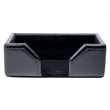 Dacasso Black Bonded Leather Business Card Holder AG-1407
